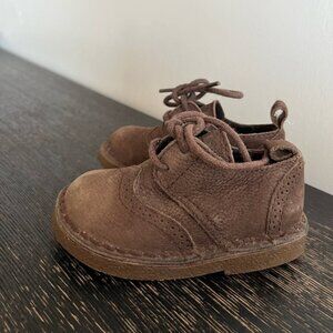 GAP Toddlers Suede Leather Brown Shoes made in Brazil p